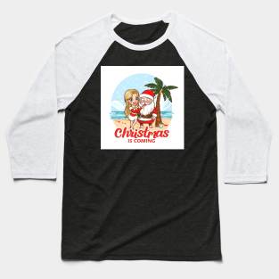 Santa on the beach Baseball T-Shirt